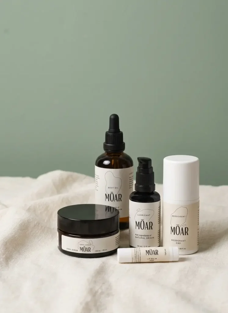 The complete MOAR CBD cosmetics line